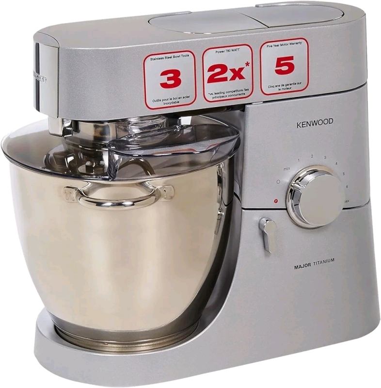 New Kenwood KMM021 7QT Chef Titanium Kitchen Machine