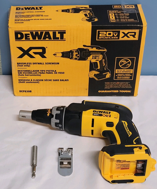 DEWALT 20V MAX XR Brushless Drywall Screwgun , Model DCF630B . Tool Only , Open Box