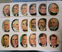 USA President Bust Portrait Cards , Double Sided . From 1st President to 37th President