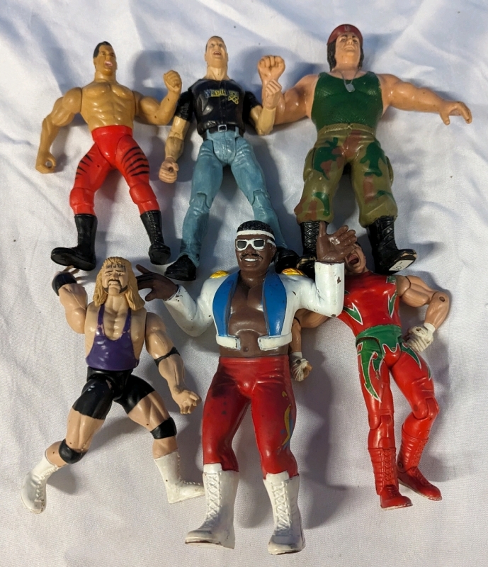 6 Assorted Wrestler Figures