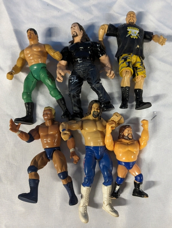 6 Assorted Wrestling Figures