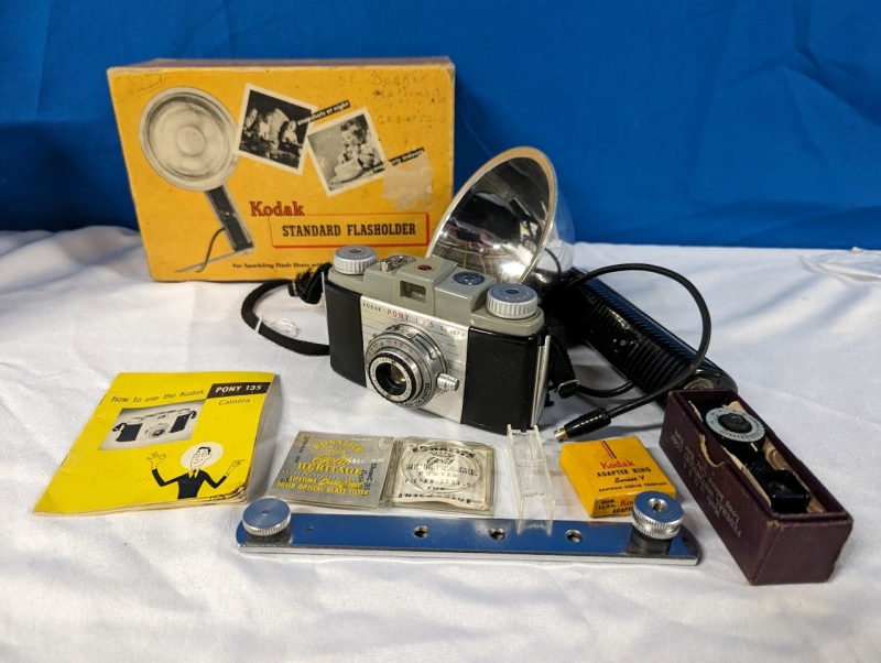 Kodak Pony 135 Camera with Accessories.