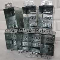 2.5" Steel Device Box with Mounting Ears , Seven (7) Boxes - New