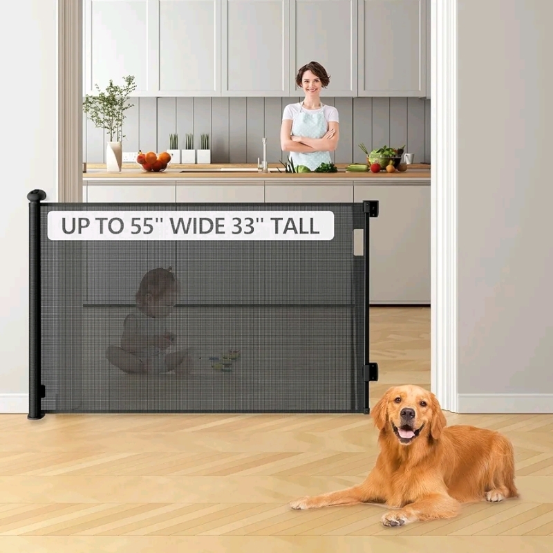 NEW Bulubaky Retractable Baby Gates Dog Gates