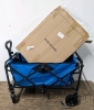 New HHXRISE Collapsible Folding Wagon Cart, Utility Wagon Cart Outdoor, Heavy Duty Garden Portable Hand Cart, - 2
