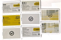 8 CHROMA 74+ Electronic Price Tags / Shelf Labels Each: 7.2" x 4.75" x 0.3" (As-Is)