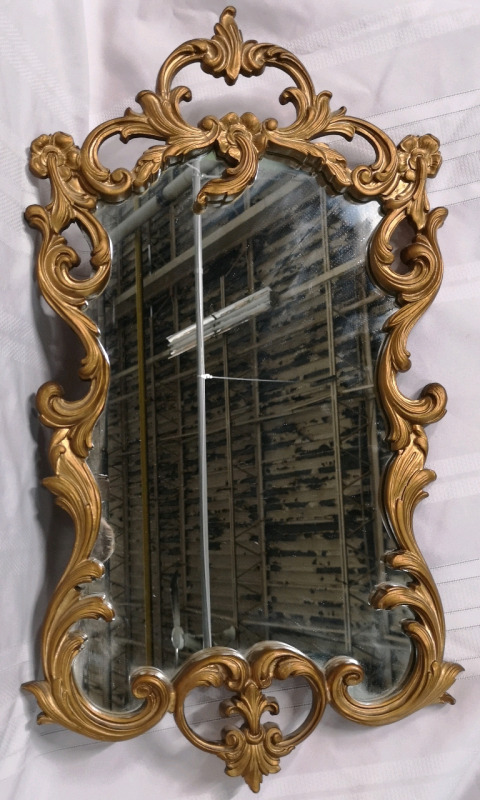 Vintage Wooden Framed Mirror