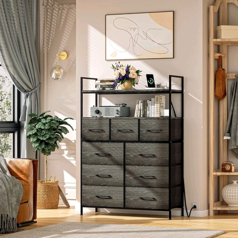 New Wasagun Dresser - 9 Drawers with outlets - DD004