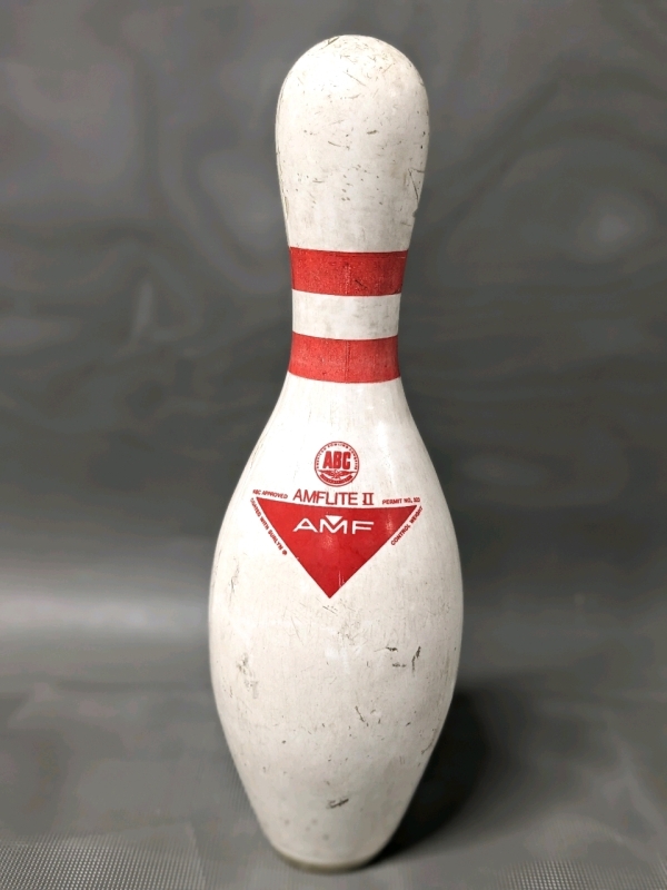 Vintage AMF AMFLITE ABC Approved Plastic Coated Bowling Pin 15.25" Tall