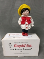 Vintage Danbury Mint 1996 Campbell's Kids " La Petite Artiste " Collectable 11" Porcelain Doll with Box & Certificate