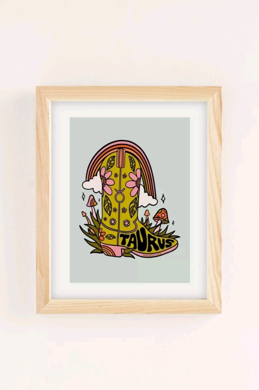 New Taurus Cowboy Boot Framed Print.