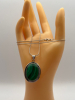 Malachite Oval Pendant 925 with 925 Chain - 6