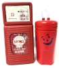 Vintage Advertising SHELL Gasoline Canada Hollow Plastic Bank & KOOL-AID Tumbler with Straw