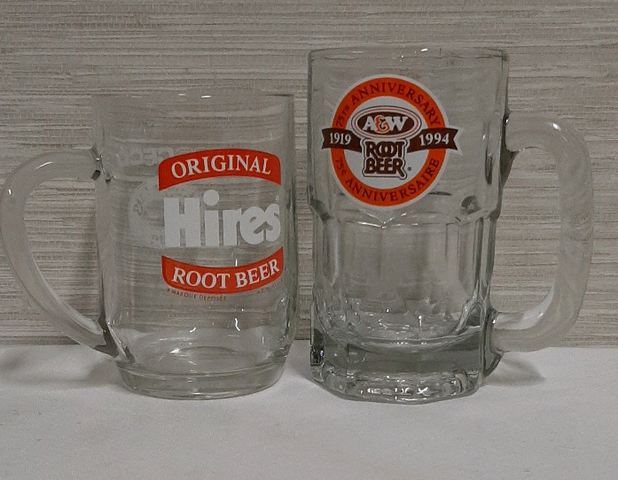 Vintage Hires Rootbeer Tankard and A&W Rootbeer Mug