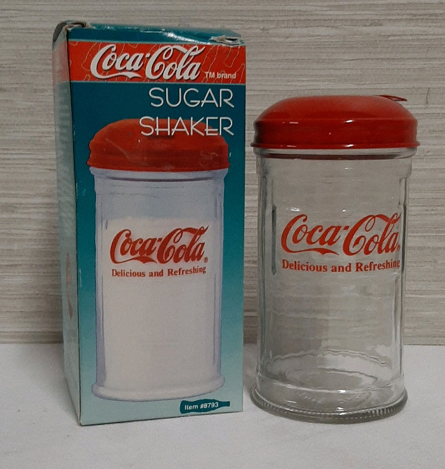 Vintage NEW Cola Cola Sugar Dispenser in Box 14.5cm