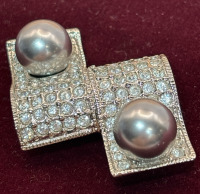 High End Signed BUTLER Pave Vintage Art Deco Brooch