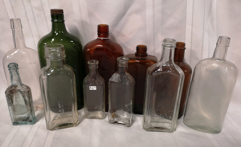 Vintage Colored Bottles - Javex, Watkins ++