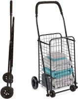 New DMI Daily Essentials Folding Shopping Cart (Black)