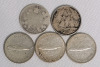 190? - 1967 Canadian Silver Dime Lot . 5 Coins