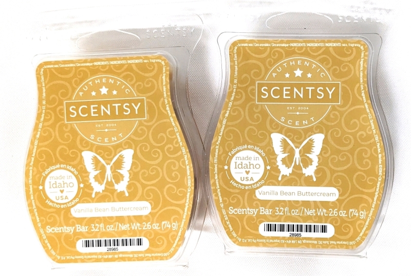 2 New SCENTSY Bars 74g ea (Vanilla Bean Buttercream)