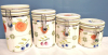 4 CIC Ceramic Canisters - Fruit Design