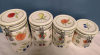 4 CIC Ceramic Canisters - Fruit Design - 2