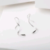 New Beixiter Spiral Threader Earrings 925 Sterling Silver Twisted Linear Curved Pull Through Earrings - 2