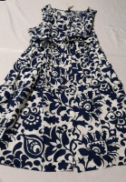 NEW Talbots Blue and White Button Front Summer Dress Size 16 With Tags