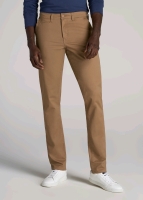 New American Tall Carman TAPERED Chinos in Russet Brown - Pants for Tall Men (Size 34 / 36 )