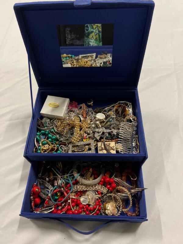 Unsorted Large Two layer Jewellery Box content