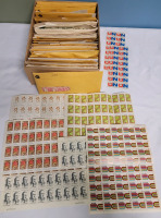 Vintage Canadian Postage Stamp Lot . Used Stamps & Unused Stamp Sheets