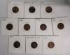 1909 - 1915 USA Lincoln Wheat Penny Lot . 21 Pennies in 2×2 Coin Holders - 3