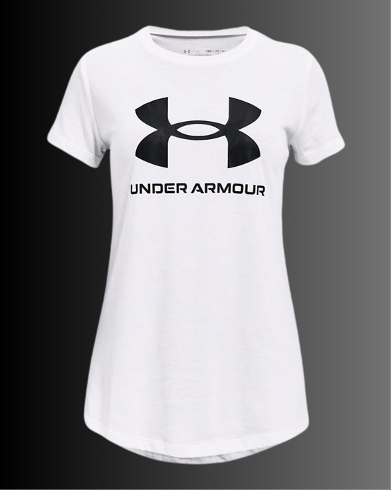 New UNDER ARMOUR Girls' UA Sportstyle Graphic Short Sleeve (Size Youth XL)
