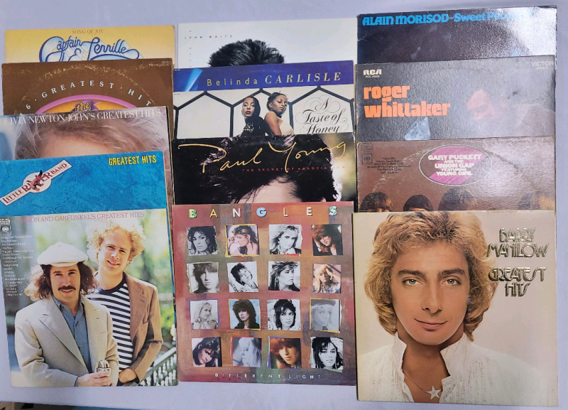 14 Vinyl Soft Rock & Pop Music Albums .