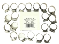 20 New TRIDON Hose Clamps 3/4" - 1-1/2" (19mm - 38mm) Part Stainless M613-016/ET 16 (2 Boxes, 10 Clamps Per Box)