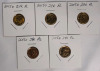 2015 D United States of America 24K Gold Plated Dimes , 5 Dimes