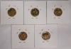 2015 D United States of America 24K Gold Plated Dimes , 5 Dimes - 2