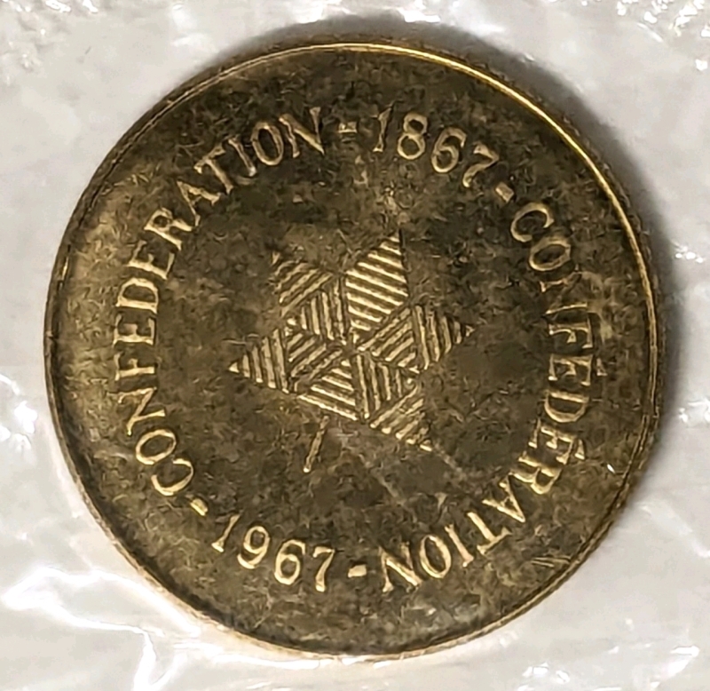 1867 - 1967 Canada Confederation Centennial Collectable Coin Sealed in Original Wrapper