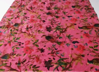 NEW Priya Handicraft Fashionable Cotton Fabric Soft Decorative Dress Making Craft Material with Flower Bird Print