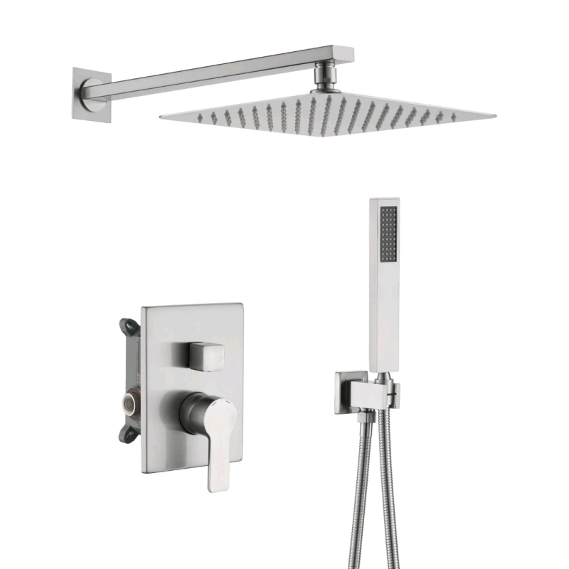 New CASAINC Chrome Finish Rain Shower Faucet System Model: lWF-W98102CP-13 Number M6364