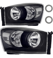 NEW Bincmay 2006 dodge ram headlights OE (Black Housing Clear Relfector)