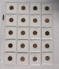 1954 & 1955 USA Lincoln Wheat Penny Lot . 68 Pennies in 2×2 Coin Holders - 2