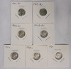 1964 & 1964 D United States of America Silver Dimes . BU Written on some 2×2