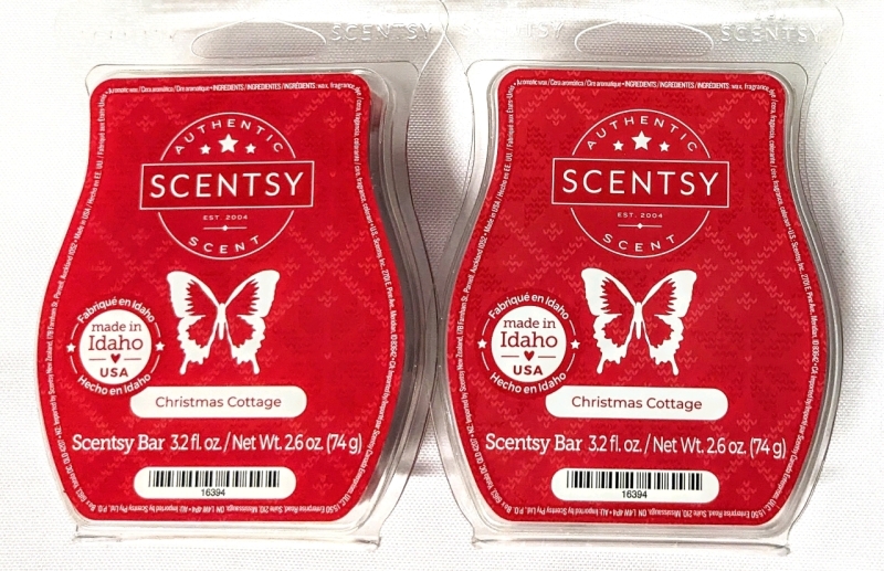 2 New SCENTSY Bars 74g ea (Christmas Cottage)