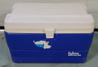 Igloo Legend 54qt. Blue Cooler with Carry Handles . Requires new drain plug