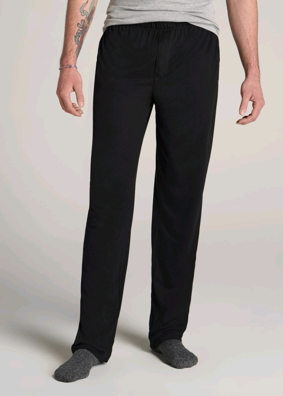 NEW Clothing for Tall Mens Black PJ Pants Size M Tall Retail $54.00 Stock photos used