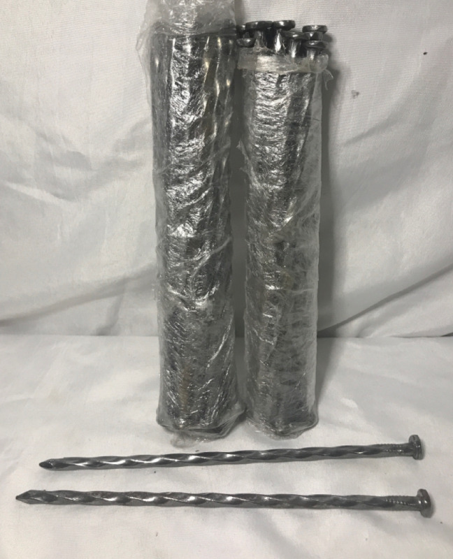 46 New 10” Spiral Galvanized Nails