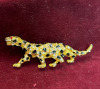 Two Rhinestone Wild Cat Brooches Rhinestones - 4