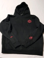NEW Black Hoodie with 2 Pink Logos Size L
