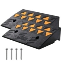 New VEVOR Rubber Curb Ramp 2 Pack, 5" Rise Height Heavy-Duty 33069 lbs/15 T Capacity Threshold Ramps